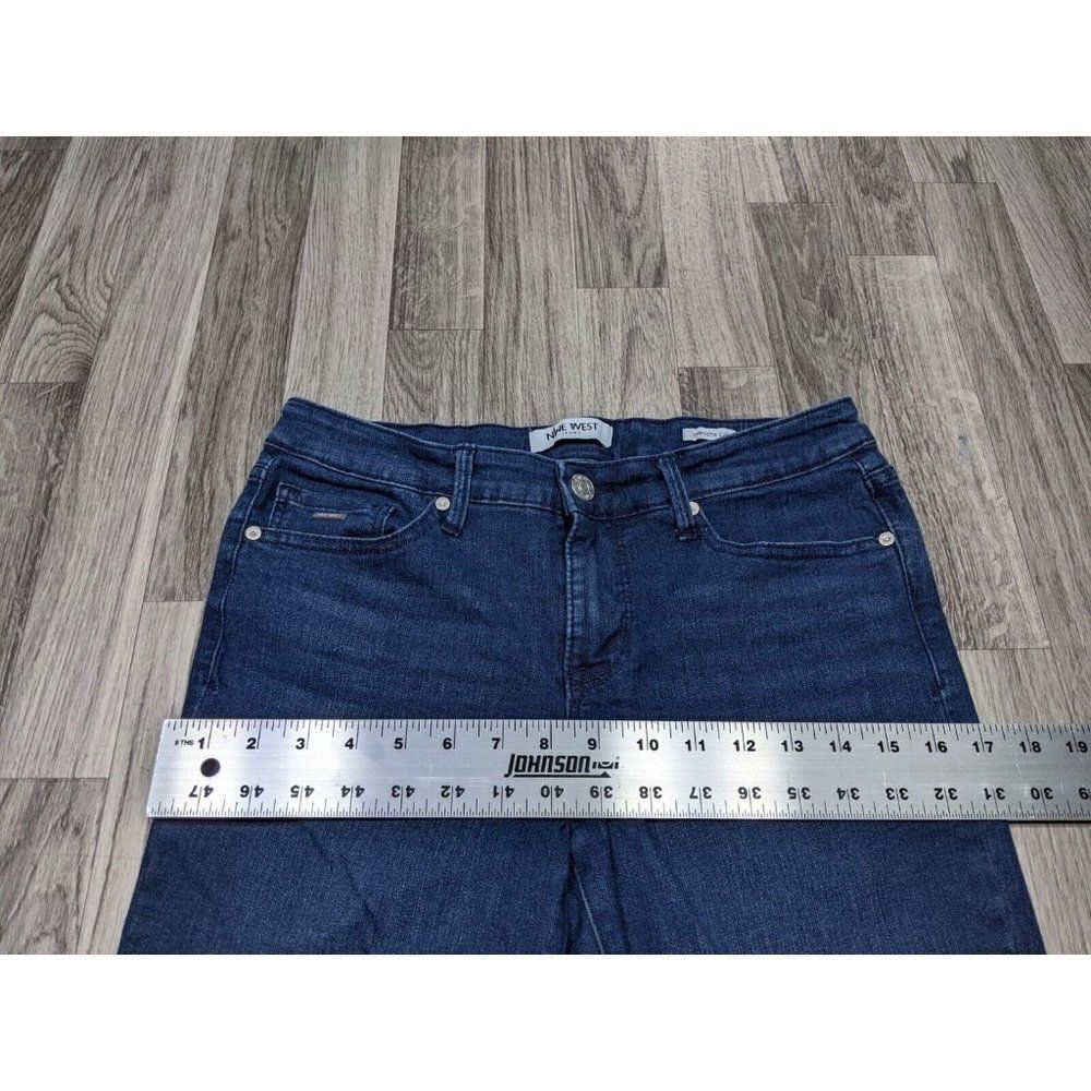 (3/$35) Nine West Womens‎ Size 4 Chrystie Pockets Denim Blue Jeans Capris - Picture 8 of 11